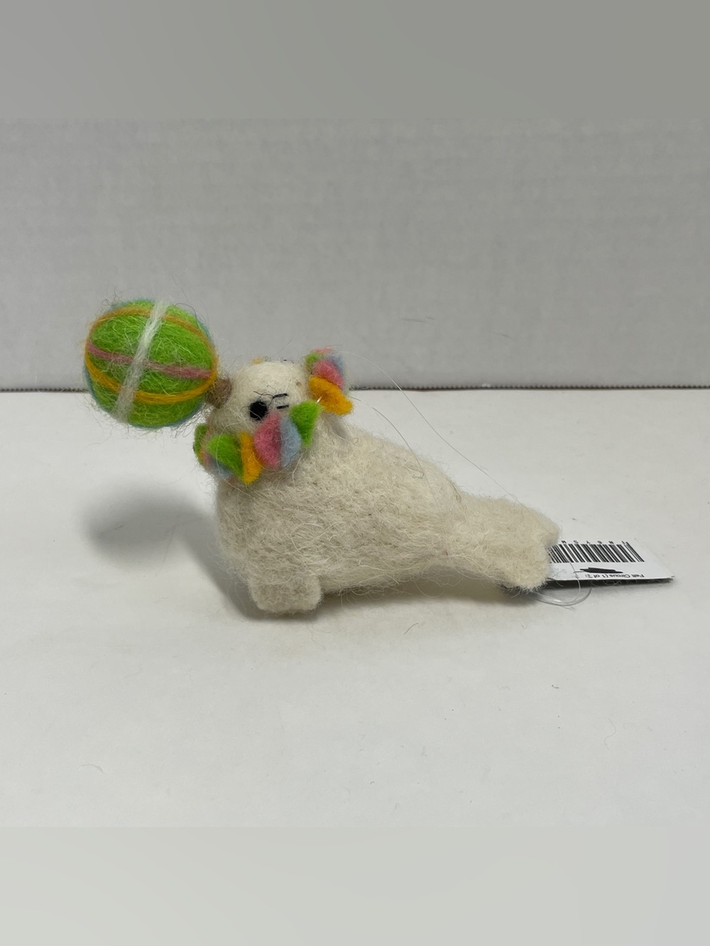 Primitives by Kathy Holiday Felt Critter Circus Seal Balancing Ball Ornament